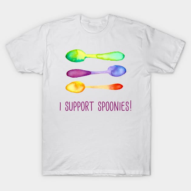 I Support Spoonies! T-Shirt by KelseyLovelle